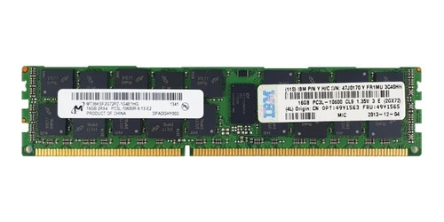 RAM memória 1x 16GB Micron ECC REGISTERED DDR3  1333MHz PC3-10600 RDIMM | MT36KSF2G72PZ-1G4