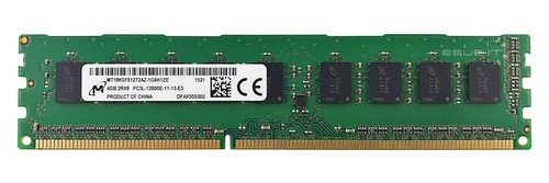 RAM memória 1x 4GB Micron ECC UNBUFFERED DDR3  1600MHz PC3-12800 UDIMM | MT18KSF51272AZ-1G6