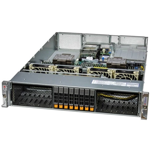 Szerver Platform Supermicro 2U 221H-TNR SYS-221H-TNR Intel x 2 DDR5 x 32 8 x 2.5" SATA/SAS/NVME PSU 1+1