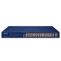 Kapcsoló Planet FGSW-2624HPS4 24x 100Mb 2x RJ-45/SFP 370 W PoE+