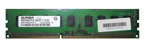 RAM memória 1x 4GB ELPIDA ECC UNBUFFERED DDR3  1600MHz PC3-12800 UDIMM | EBJ41EF8BDWA-GN-F