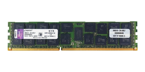 RAM memória 1x 16GB Kingston ECC REGISTERED DDR3  1333MHz PC3-10600 RDIMM | KVR13R9D4/16I