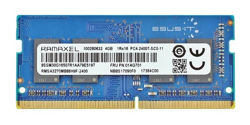 RAM memória 1x 4GB Ramaxel SO-DIMM DDR4 2400MHz PC4-19200 | RMSA3270MB86H9F-2400