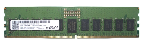 RAM memória 1x 32 GB Micron ECC REGISTERED DDR5 2Rx8 5600MHz PC5-44800 RDIMM | MTC20F2085S1RC56BD2