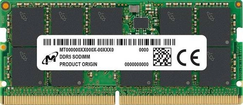 RAM memória 1x 32 GB Micron SO-DIMM ECC DDR5 4800MHz PC5-38400 | MTC20C2085S1TC48BA1R