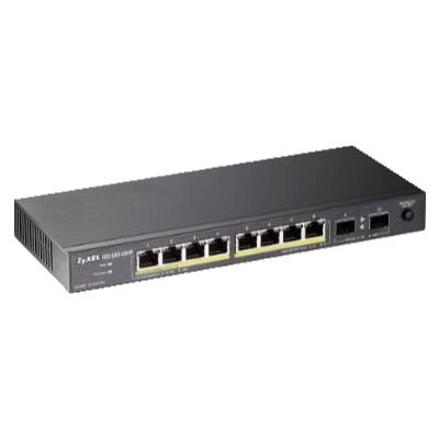 Kapcsoló Zyxel GS1100-10HP-EU0101F 8x 10/100/1000 2x SFP 240 W PoE+