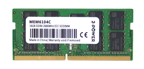 RAM memória 1x 16GB 2-POWER SO-DIMM ECC DDR4 2666MHZ PC4-21300 | MEM6104C